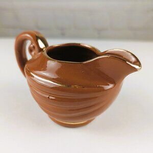 Vintage Brown/Gold Miniature Teapot/Pitcher